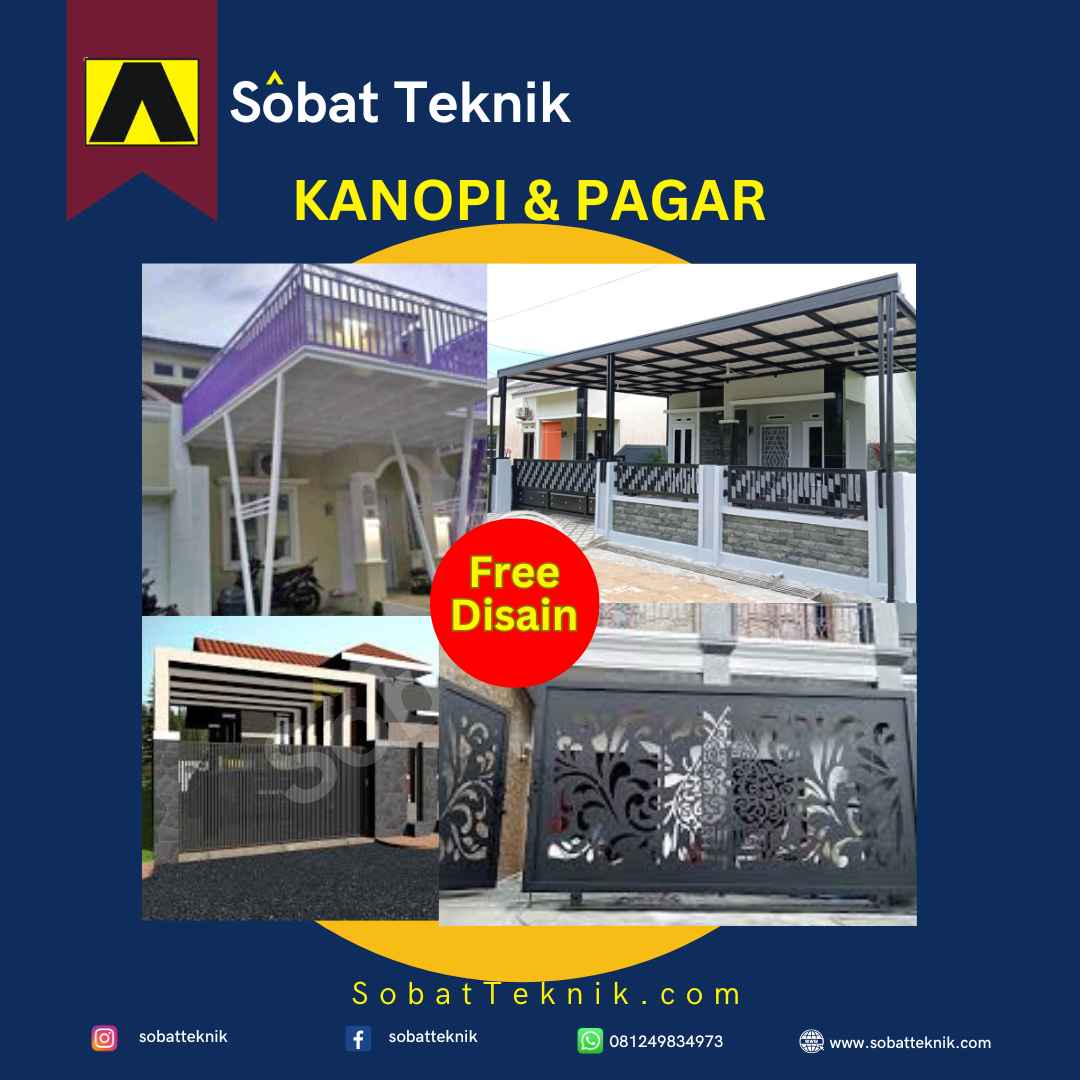 Kanopi Pagar Minimalis by Sobat Teknik